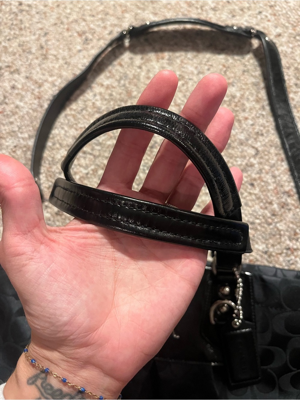 Coach Black Ashley Signature Tote Bag with Removable Strap - Picture 5 of 15